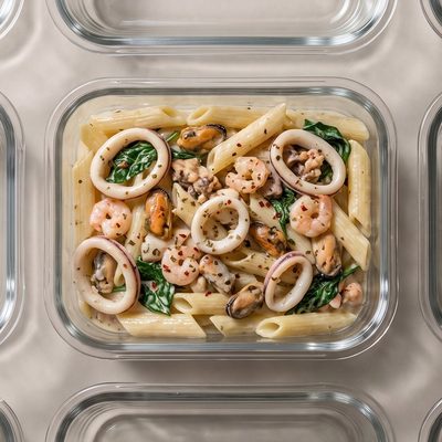 Сливочная паста с морепродуктами